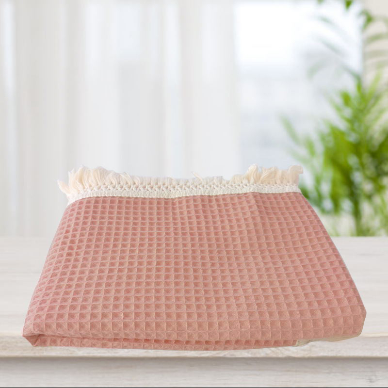 Personalized Embroidered Waffle Tassel Blanket for Comfort & Unique| CWBaby47