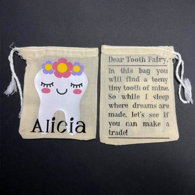 Personalized Kid Tooth Fairy Bag | CWToy22