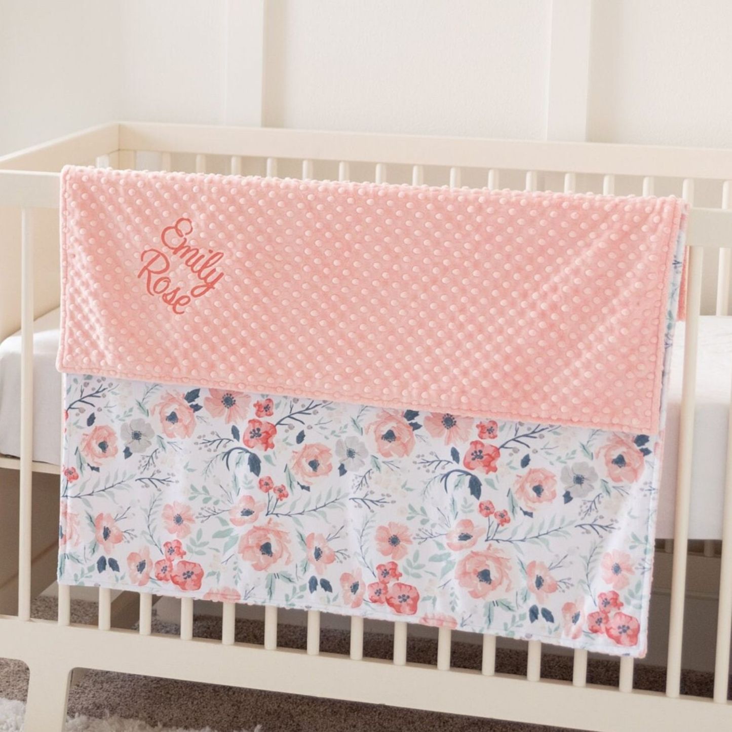 Personalized Lovely Kid Vintage Floral Baby Blanket for Comfort & Unique | CWBaby55