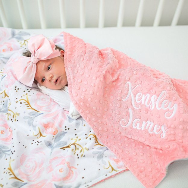 Personalized Lovely Kid Vintage Floral Baby Blanket for Comfort & Unique | CWBaby55