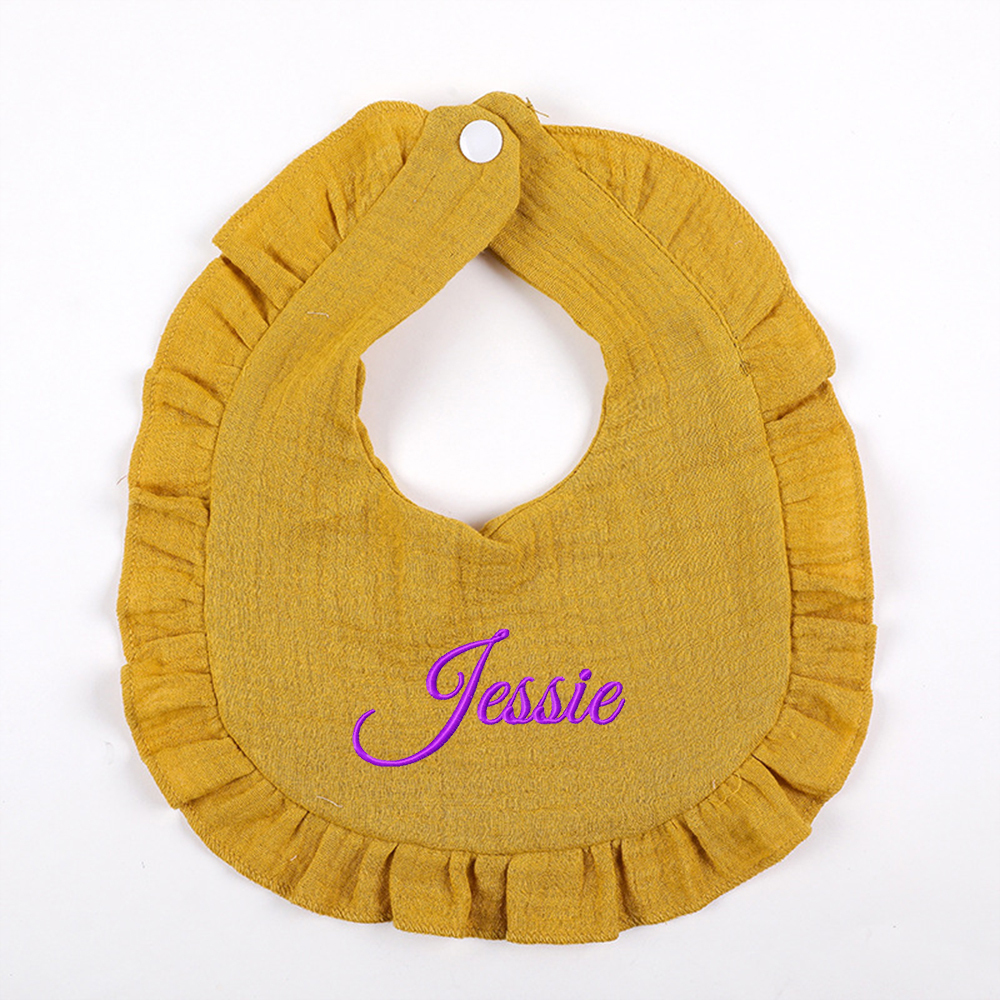 =Personalized Embroidered Baby Cotton Gauze Bibs | CWBaby59