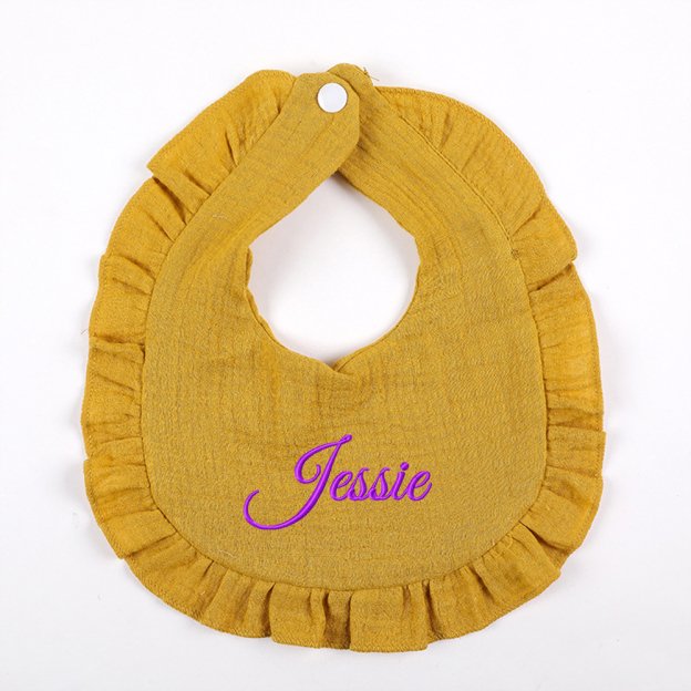 =Personalized Embroidered Baby Cotton Gauze Bibs | CWBaby59
