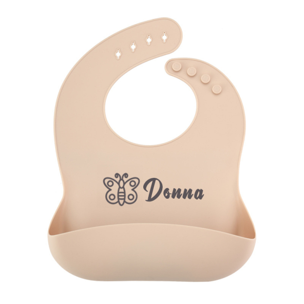 Personalized Name Silicone Ecofriendly Reusable Baby Bib | CWBaby66