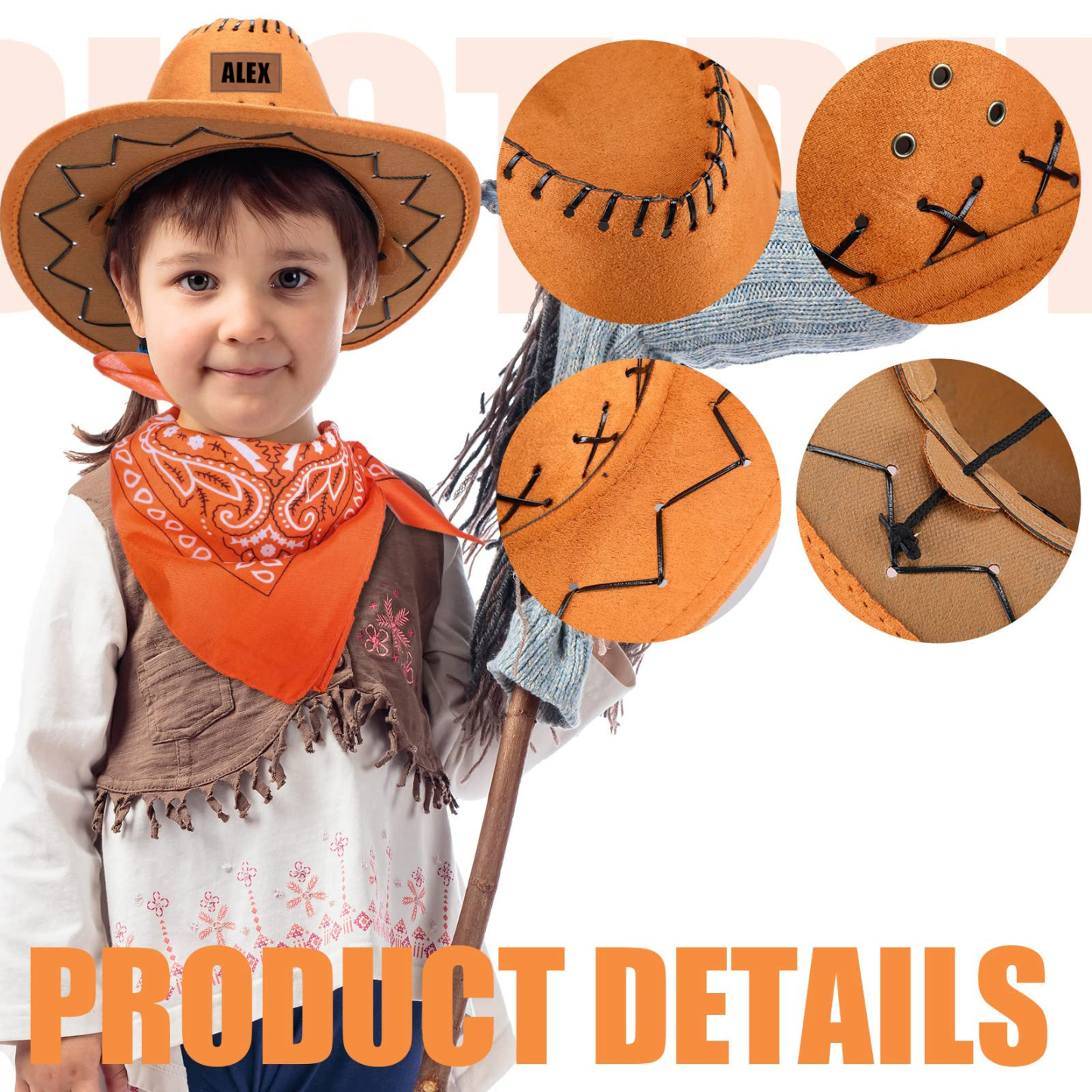 Personalized Leather Patch Cowboy Hat for Comfort & Unique | CWBeach102