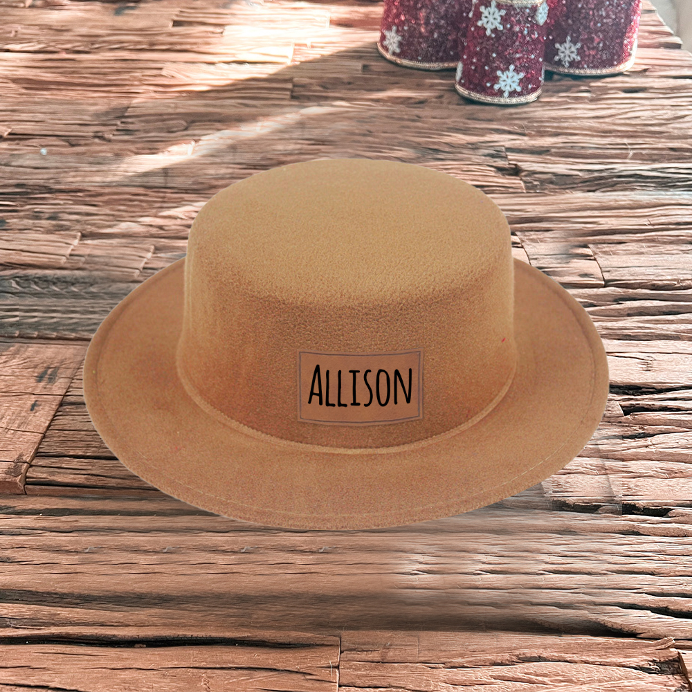 Personalized Leather Patch Jazz Hat for Comfort & Unique | CWBeach104