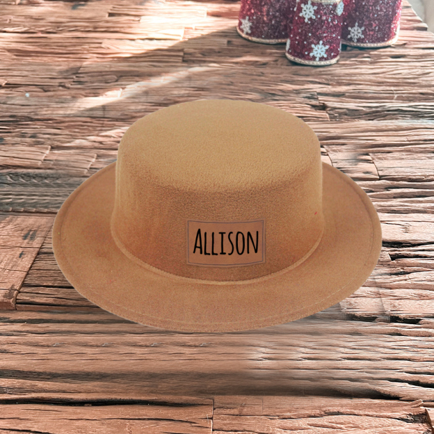 Personalized Leather Patch Jazz Hat for Comfort & Unique | CWBeach104