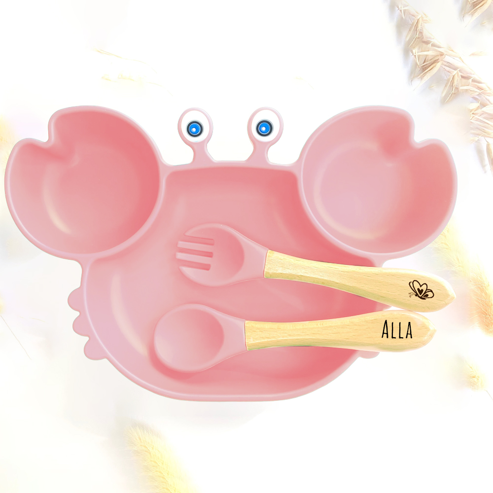 Personalised Baby Silicone Cutlery Set | CWBaby67