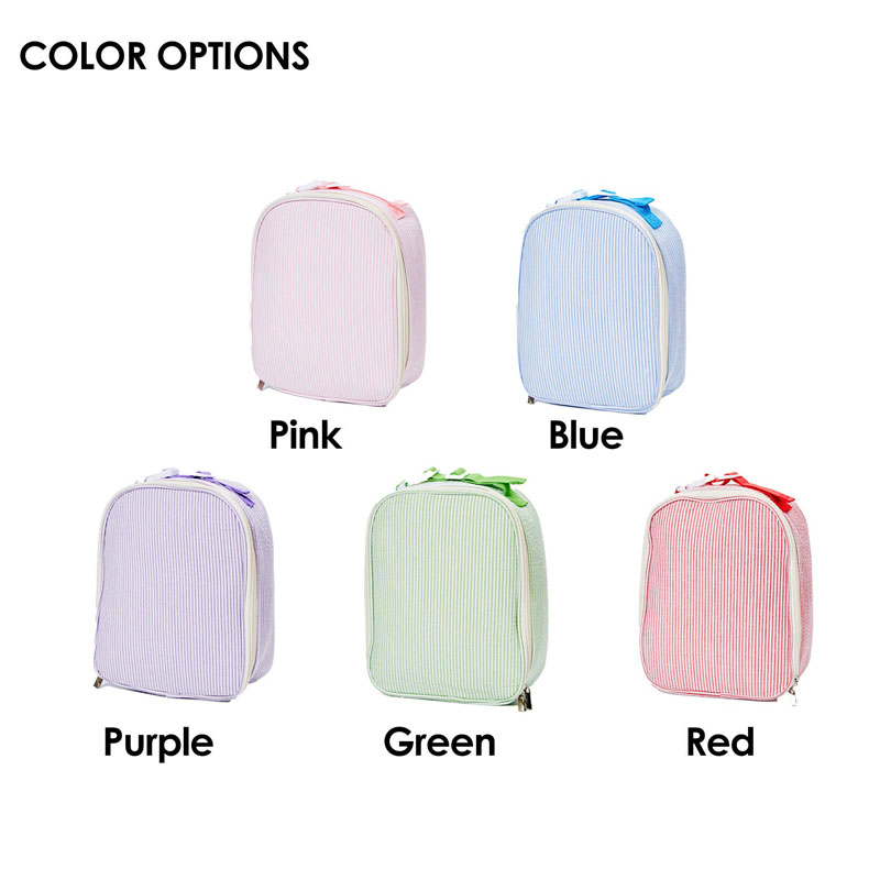 Personalized Cute Pattern Kids Seersucker Lunch Bag