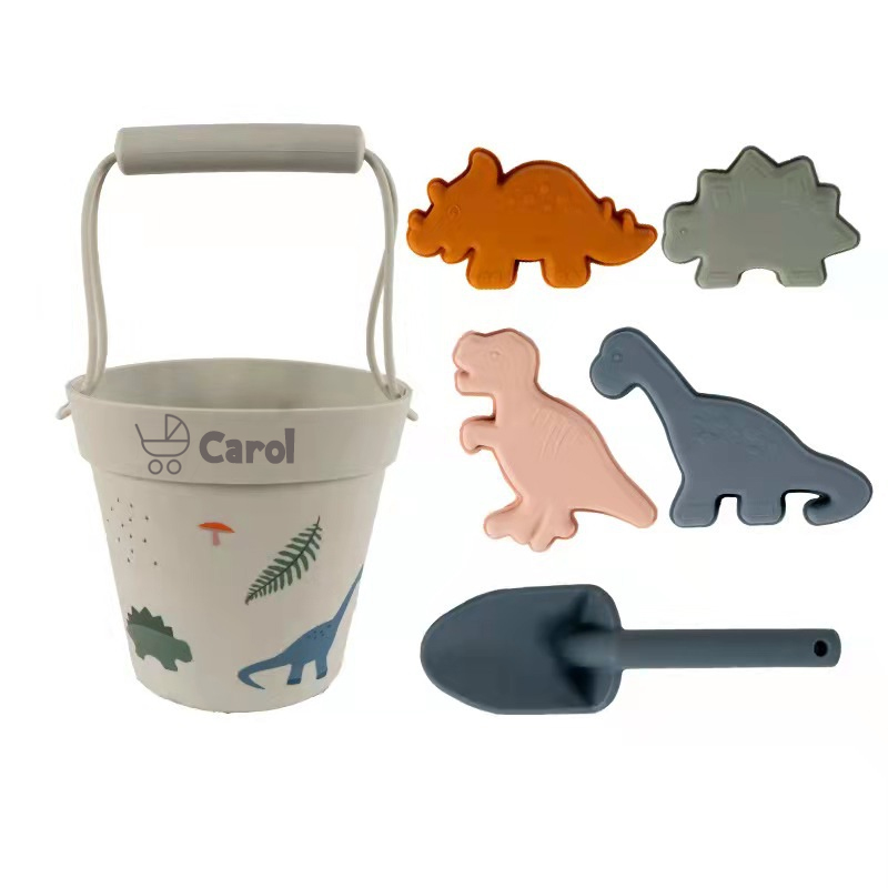 Personalized Kids Silicone Beach Bucket Set | CWToy45