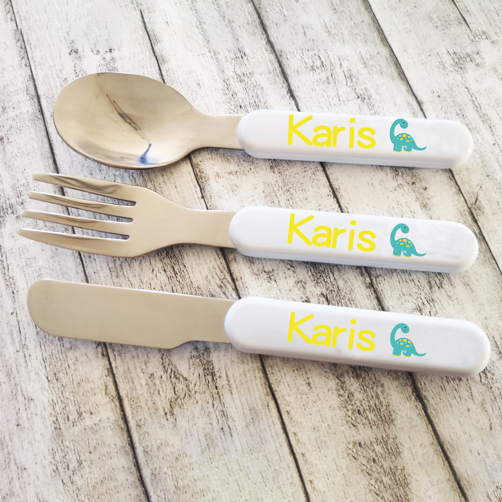 Personalised Kid Utensil Sets-Fork, Knife, Spoon  | CWBaby69