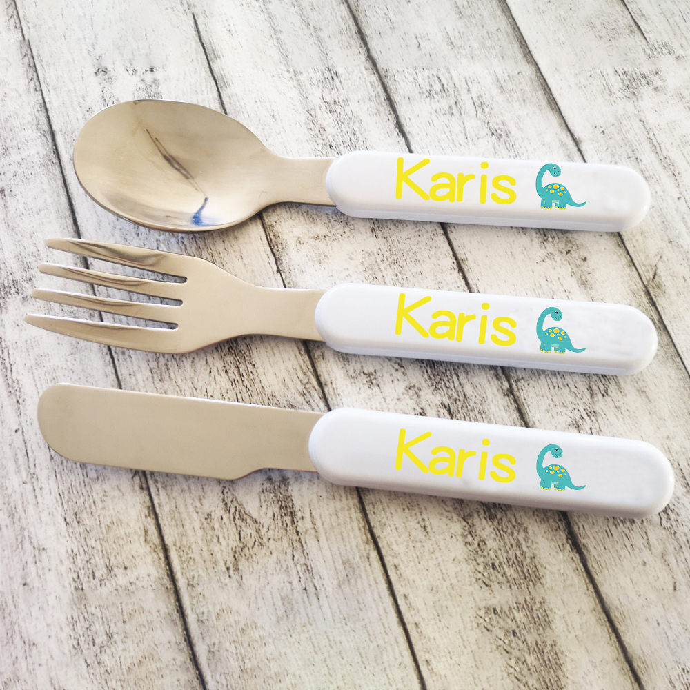 Personalised Kid Utensil Sets-Fork, Knife, Spoon  | CWBaby69