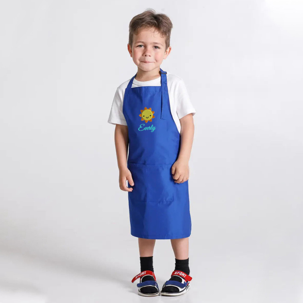 Personalized Embroidery Color Apron and Hat Set for Kid | Apron26
