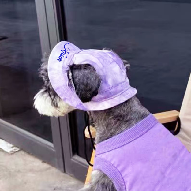 Personalized Embroidery Pet Sun Hat with Ear Holes | BKPet66