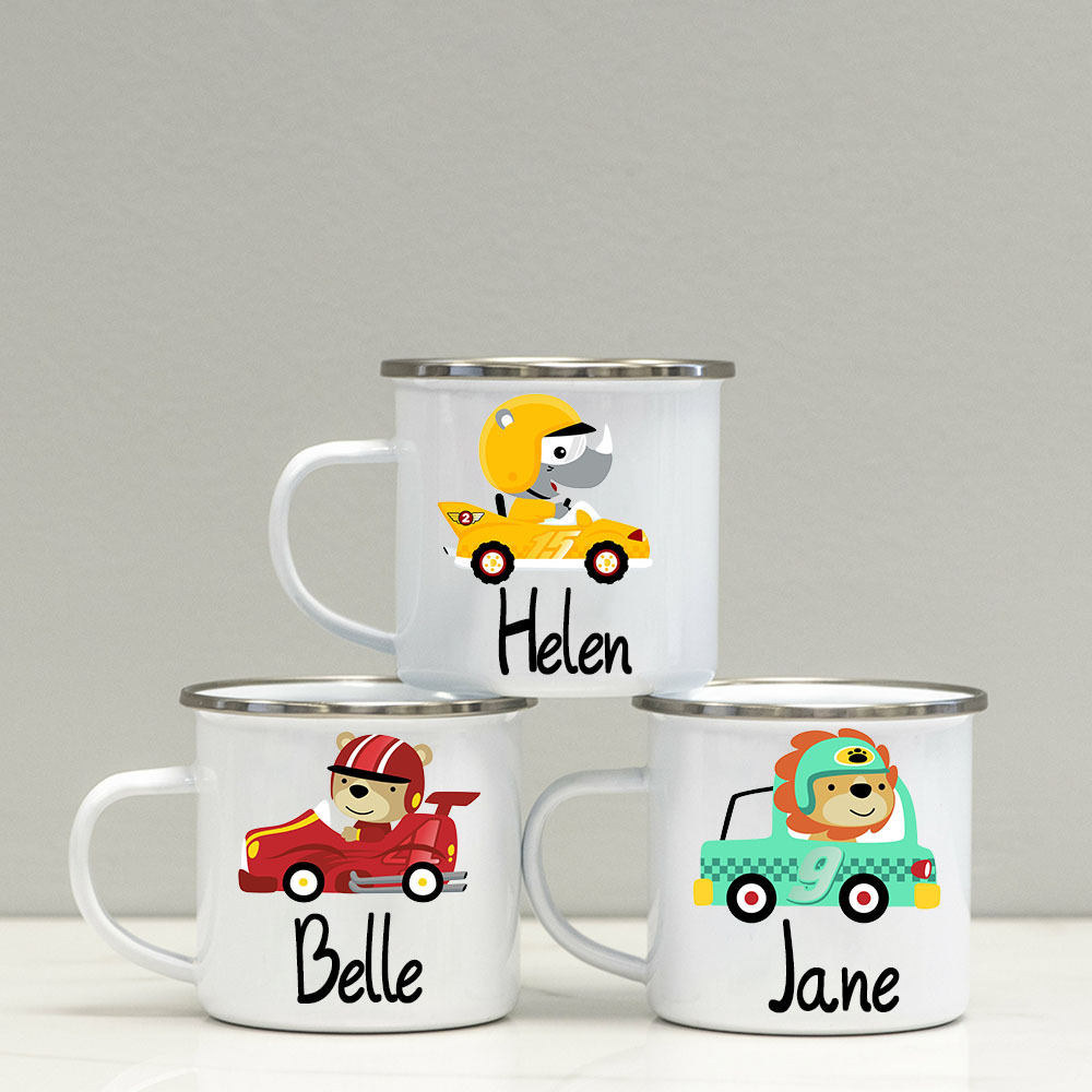 Personalised 12oz Race Car Mugs for Kids  | KidMug27