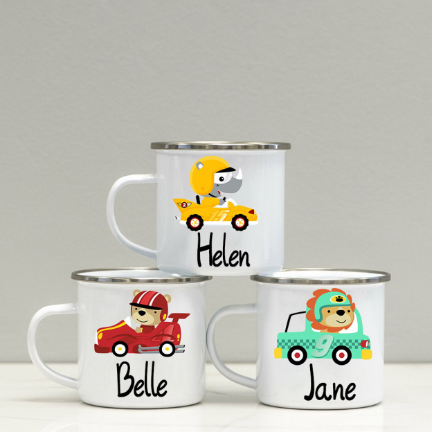 Personalised 12oz Race Car Mugs for Kids  | KidMug27