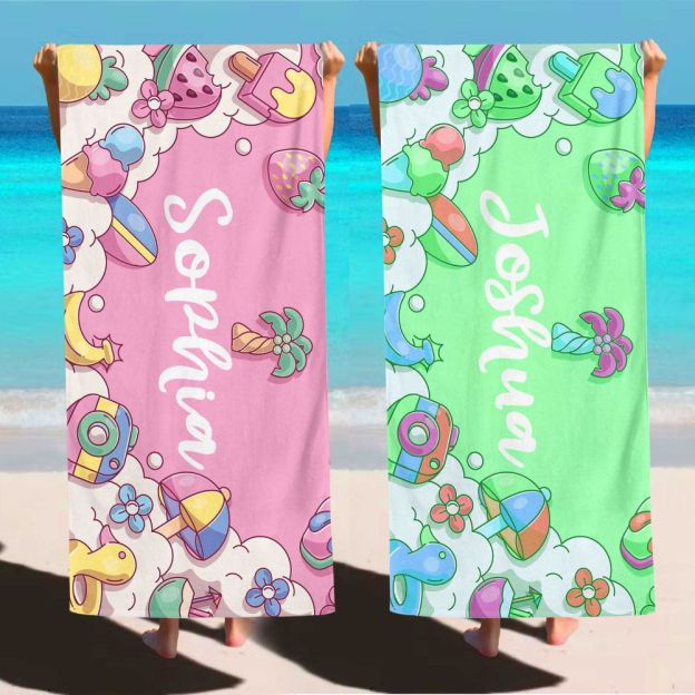 Personalized Lovely Kid Towel for Summer & Beach | CWTowel120