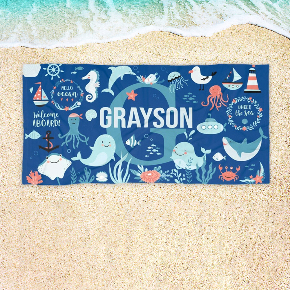 Personalized Lovely Kid Towel for Summer & Beach | CWTowel121
