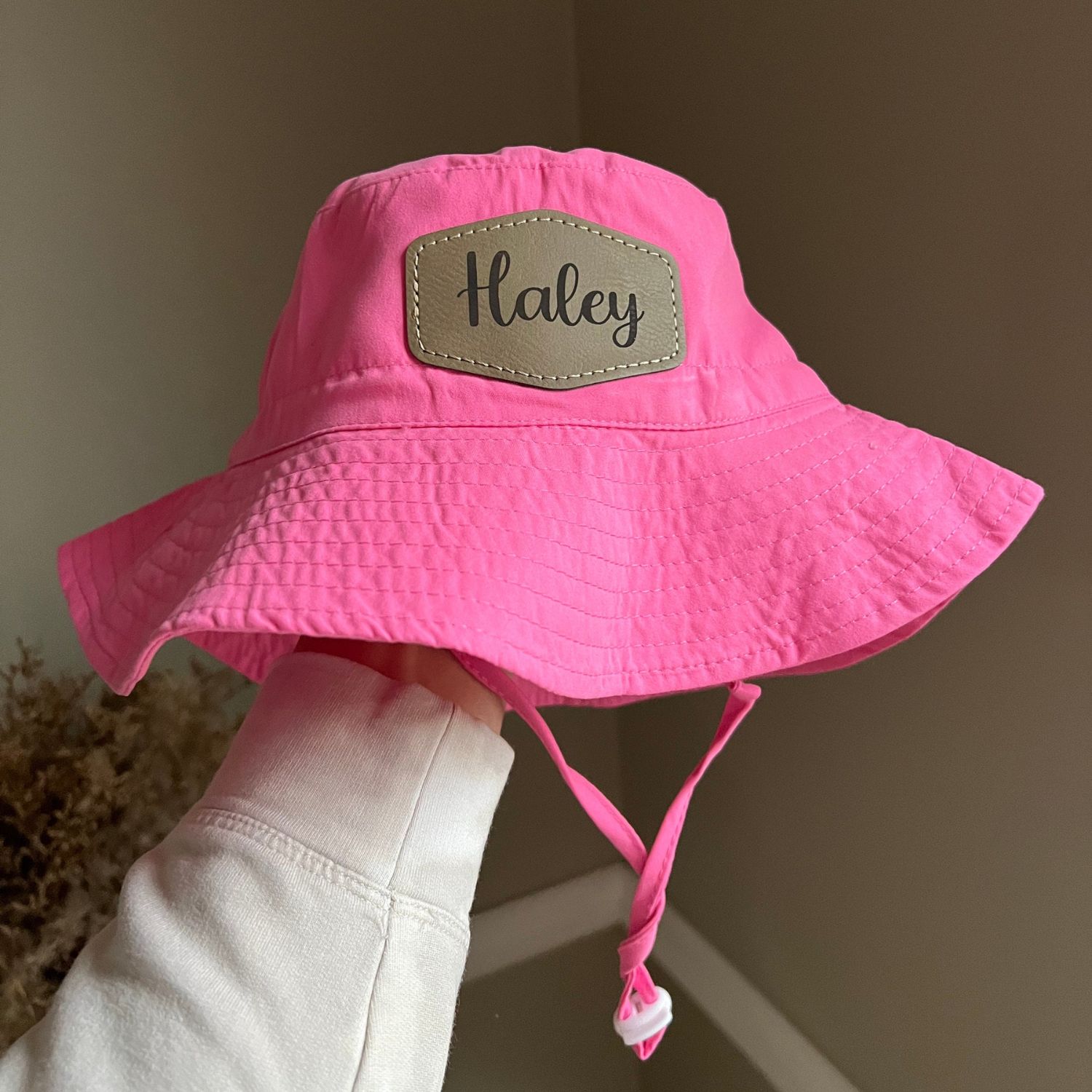 Personalized Leather Patch Bucket Hat for Comfort & Unique | CWBeach134