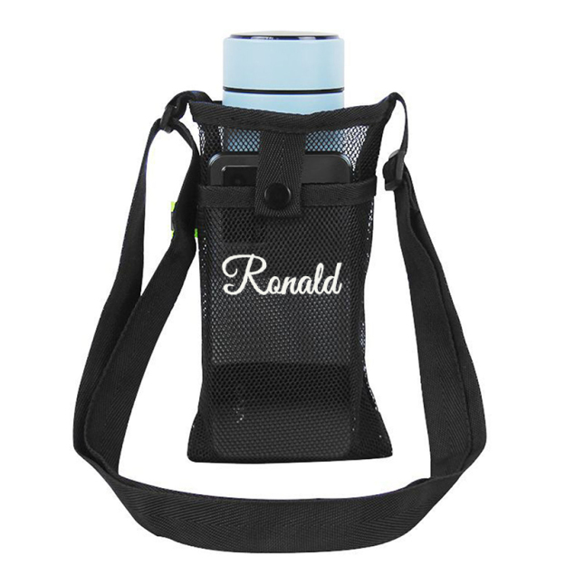 Personalized Embroidery Mesh Water Bottle Pouch Bag | CWBeach141