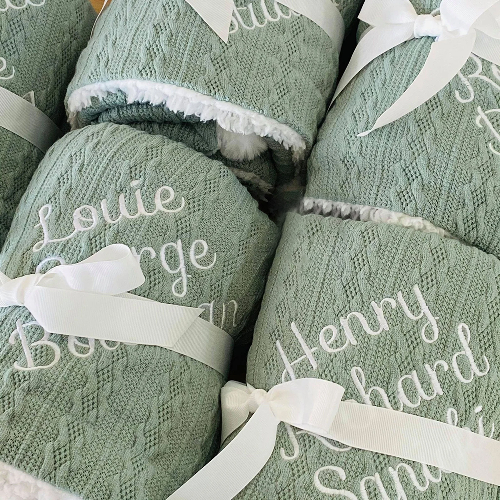 Personalized Embroidered Soft Fleece Baby Blanket | CWBaby80