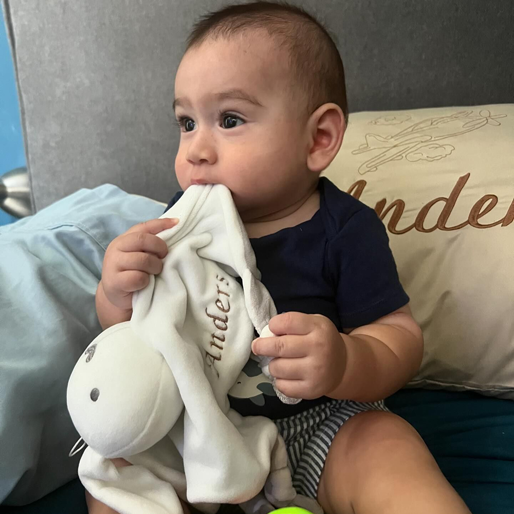 Personalized Baby Embroidery Comforter Sleep Toy | CWToy62