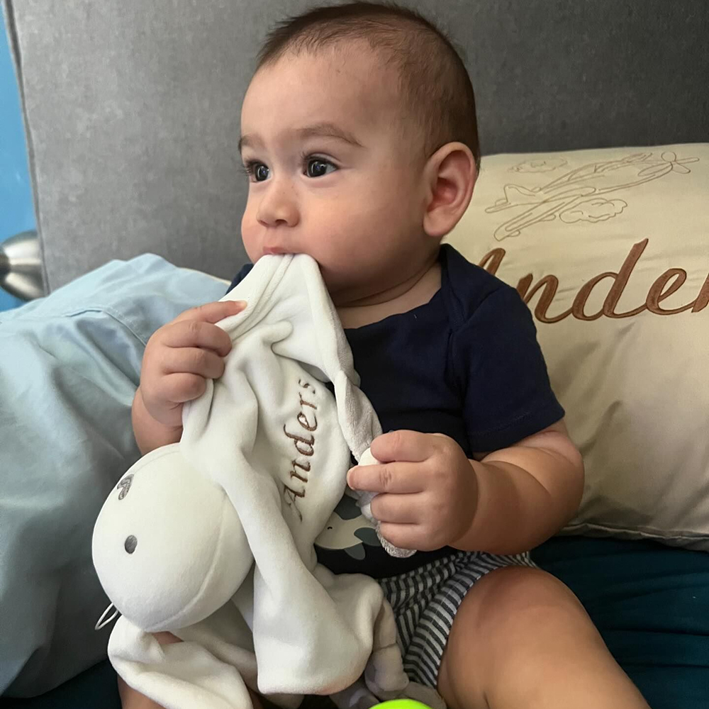 Personalized Baby Embroidery Comforter Sleep Toy | CWToy62