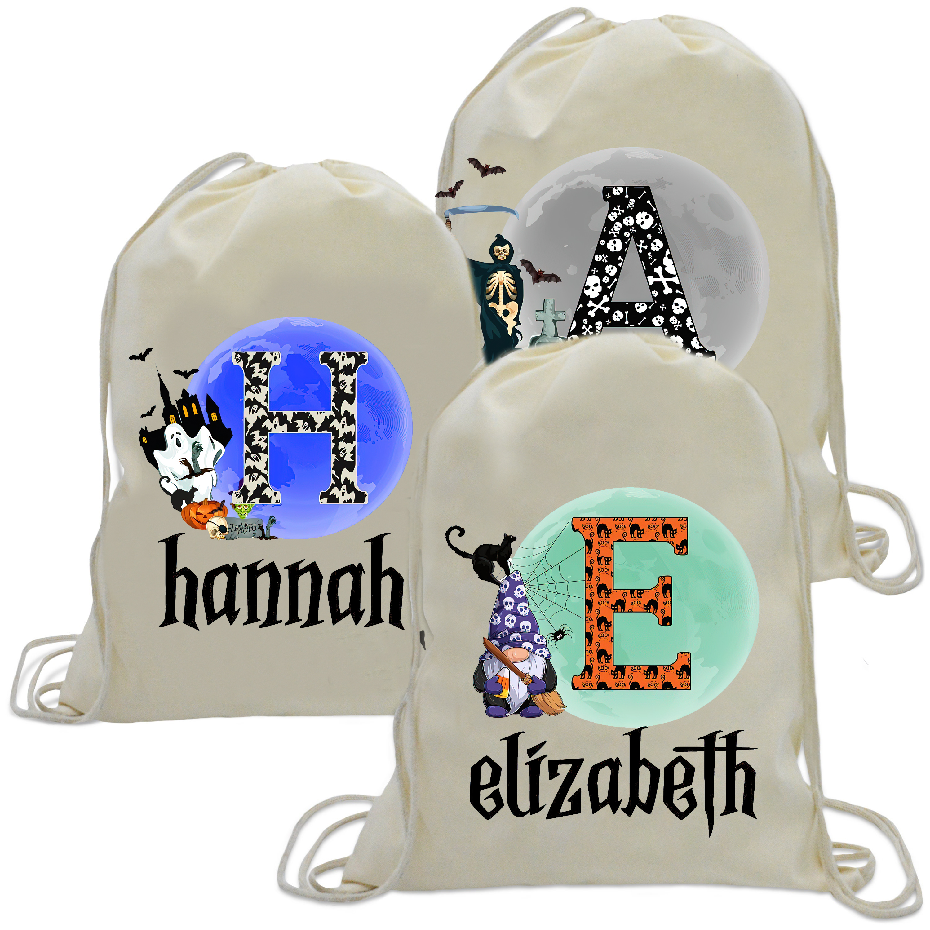 Personalized Name Pumpkin Treat Bag | CWHalloween11