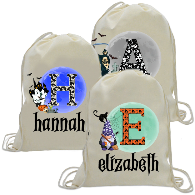 Personalized Name Pumpkin Treat Bag | CWHalloween11