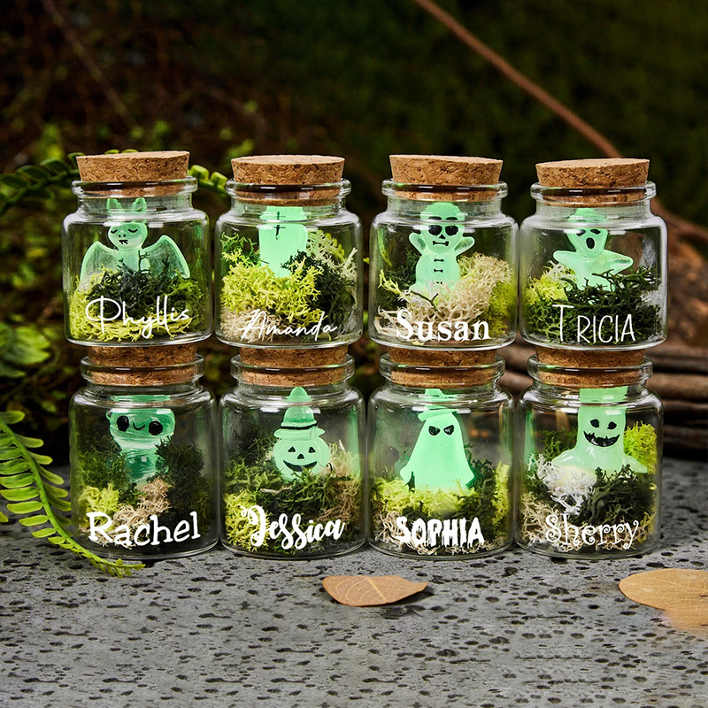 Personalized Ghost In a Bottle Halloween Party Favors | CWHalloween14