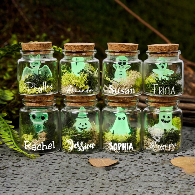 Personalized Ghost In a Bottle Halloween Party Favors | CWHalloween14