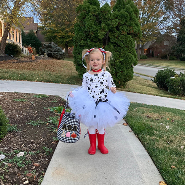 Personalized Chenille Letter Halloween Bucket | CWHalloween14