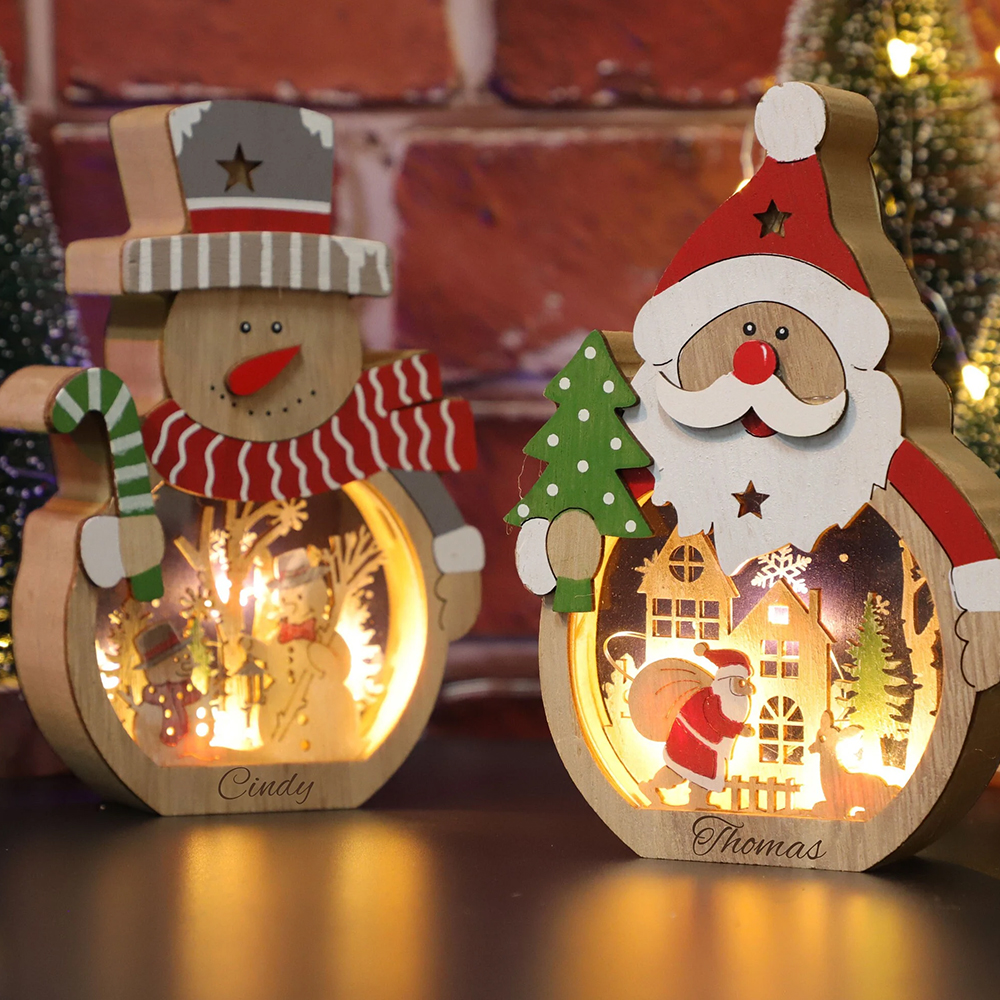 Personalized Christmas Ornaments Decoration with Light | MCGift30