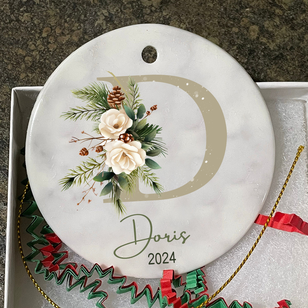 Personalized Family Monogram Christmas Ornament | MCGift36