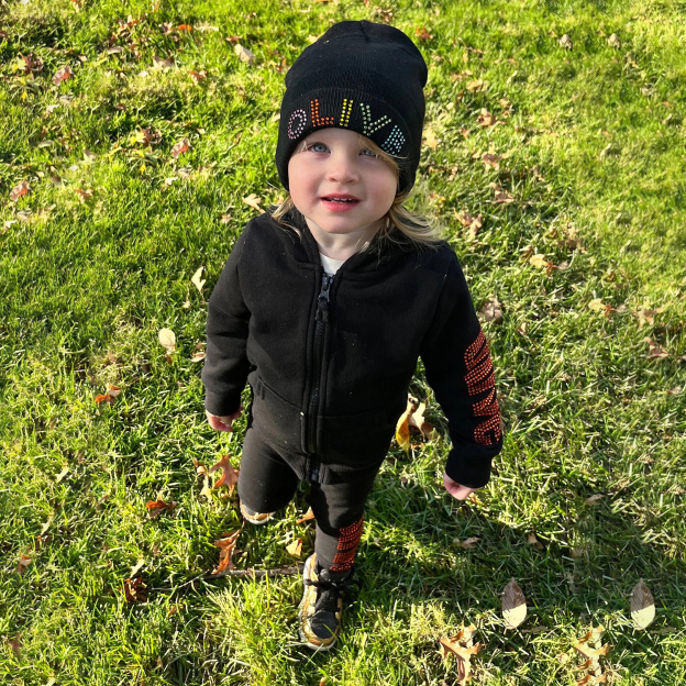 Personalized Kid Sparkly Rhinestone Beanie for Comfort & Unique | HSKid43