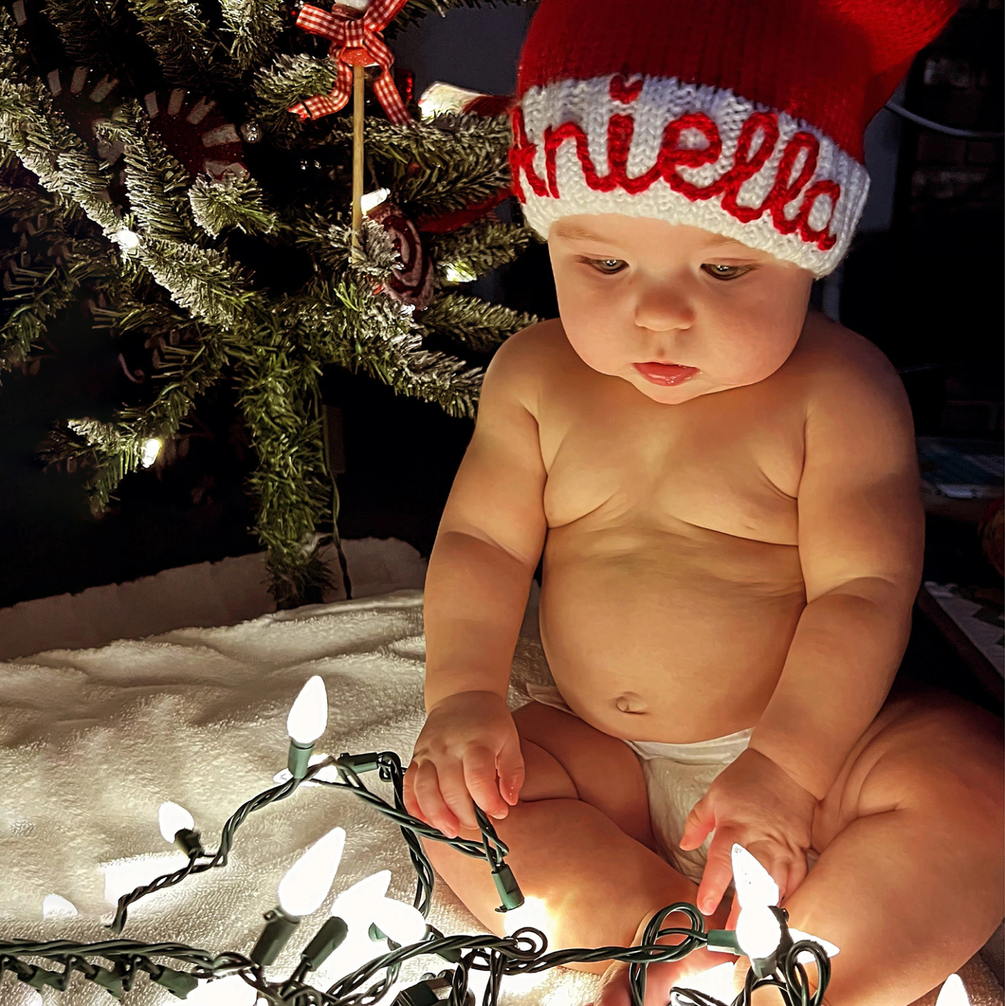 Personalized Hand Embroidered Christmas Santa Hat | MCGift53 