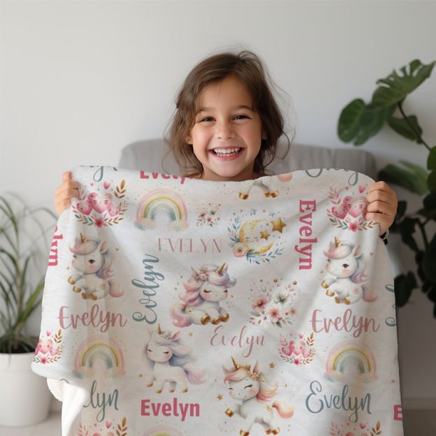 Personalized Lovely Kid Blanket for Comfort & Unique | BKKid137