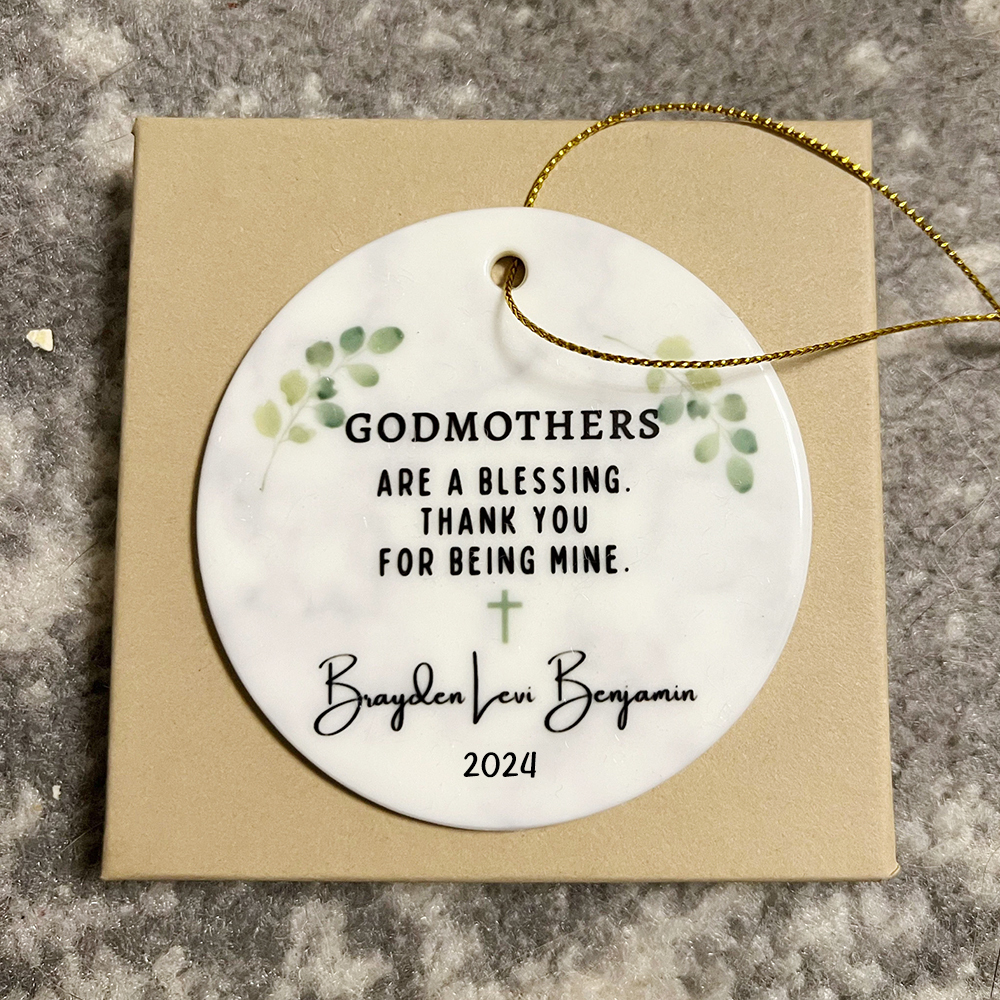 Personalized Godparents Blessing Ornaments Decoration | MCGift3603