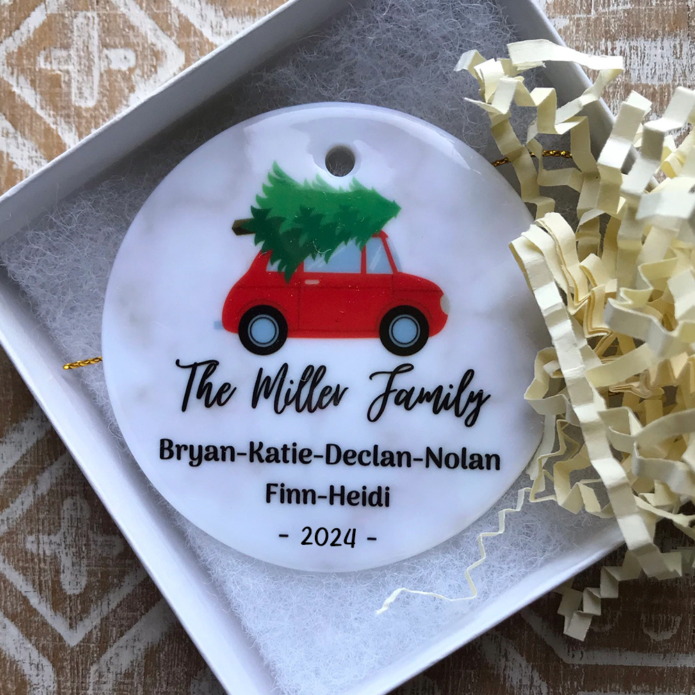 Personalized Family Name Christmas Ornament | MCGift3607