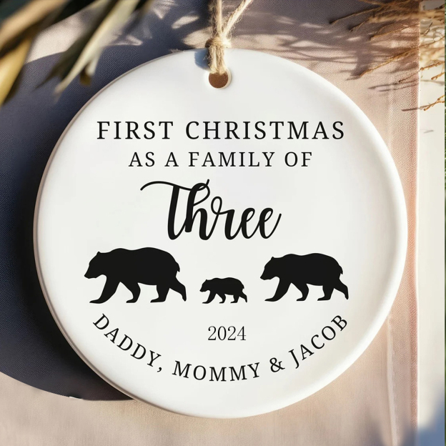 Personalized First Christmas Family Ornaments Decoration | MCGift5705