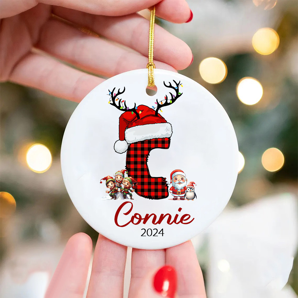 Personalized Christmas Monogram Ornaments Decoration | MCGift5709