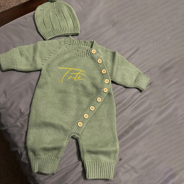 Personalized Embroidered Kids Color Romper Set | inSet13