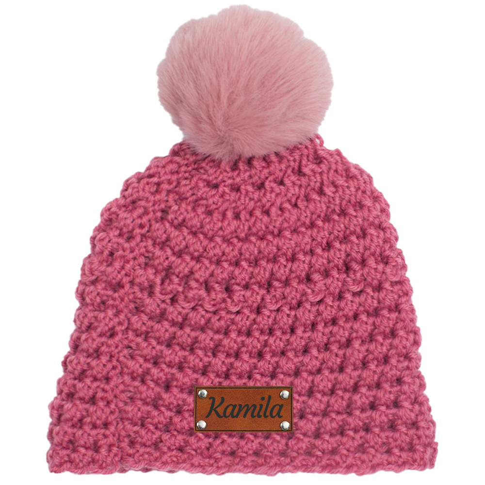 Personalized Embroidery Kid Colorful Pom Pom Hat | HSKid49
