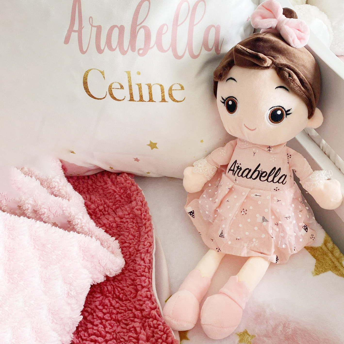 Personalized Kid's Bow Princess Doll | CWToy77
