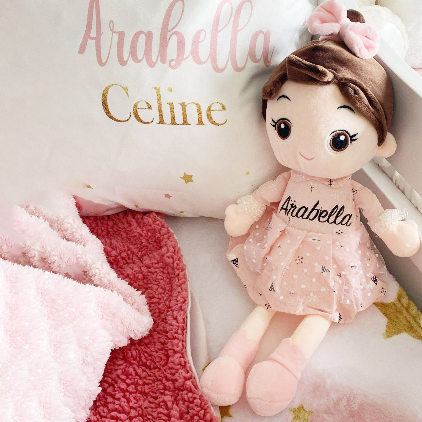 Personalized Kid's Bow Princess Doll | CWToy77