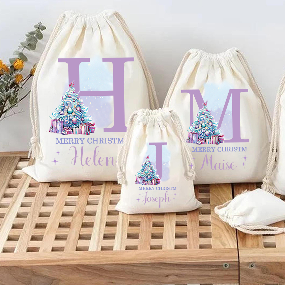 Personalized Name & Initial Christmas Gift Sack | MCGift67