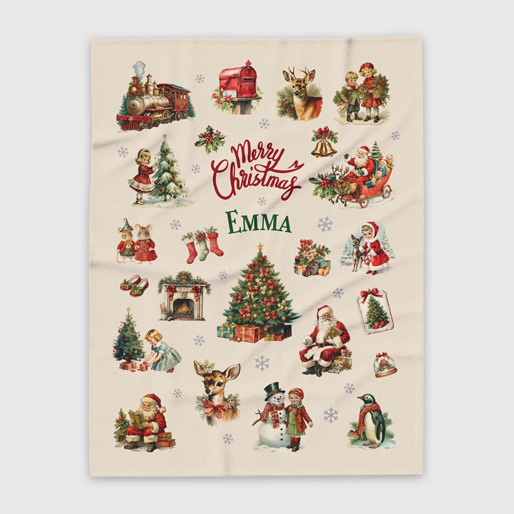Personalized Merry Christmas Blanket for Comfort & Unique | BKMC13