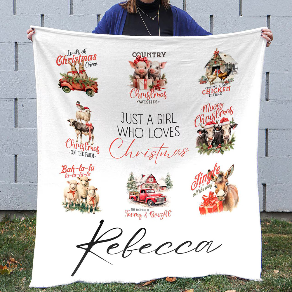 Personalized Merry Christmas Blanket for Comfort & Unique | BKMC23