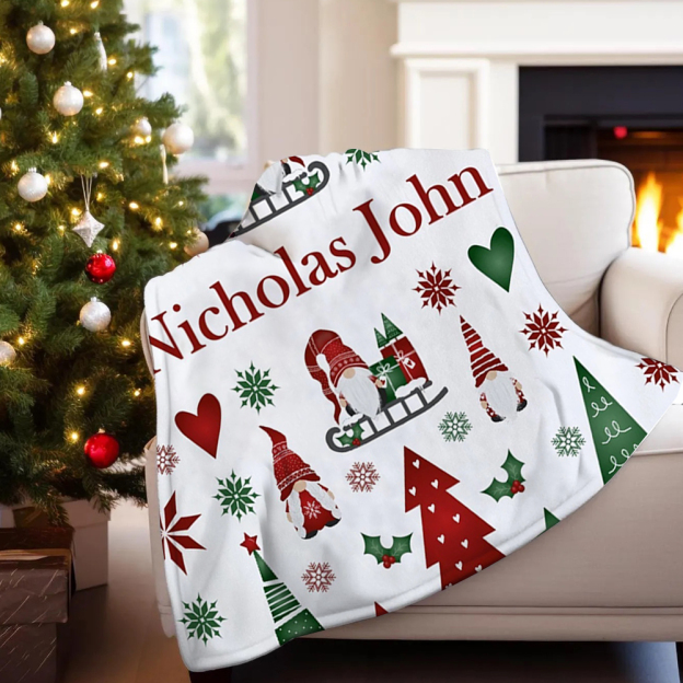 Personalized Merry Christmas Blanket for Comfort & Unique | BKMC30