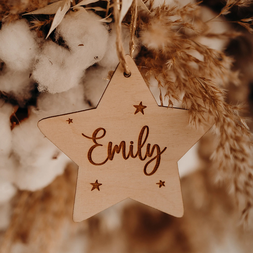 Personalized Christmas Reindeer Wood Ornament | MCGift82