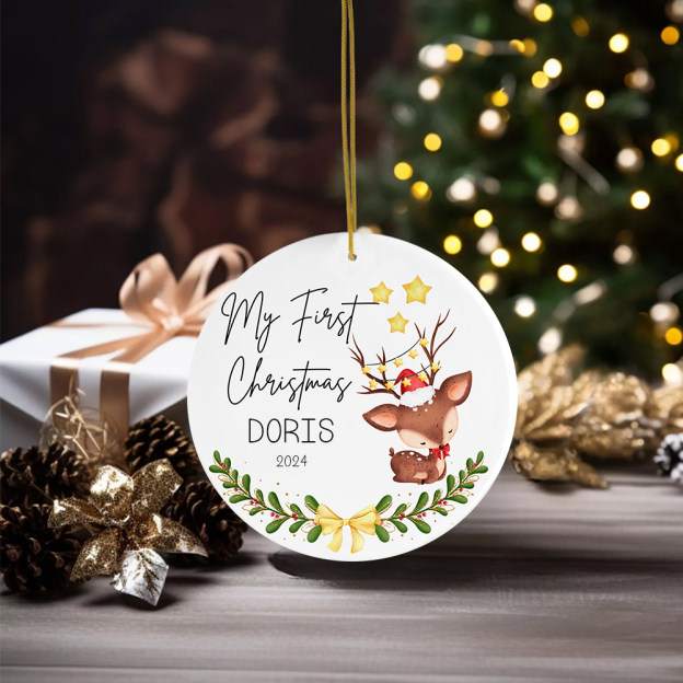 Personalized Cute Elk Christmas Ornaments Decoration | MCGift5721